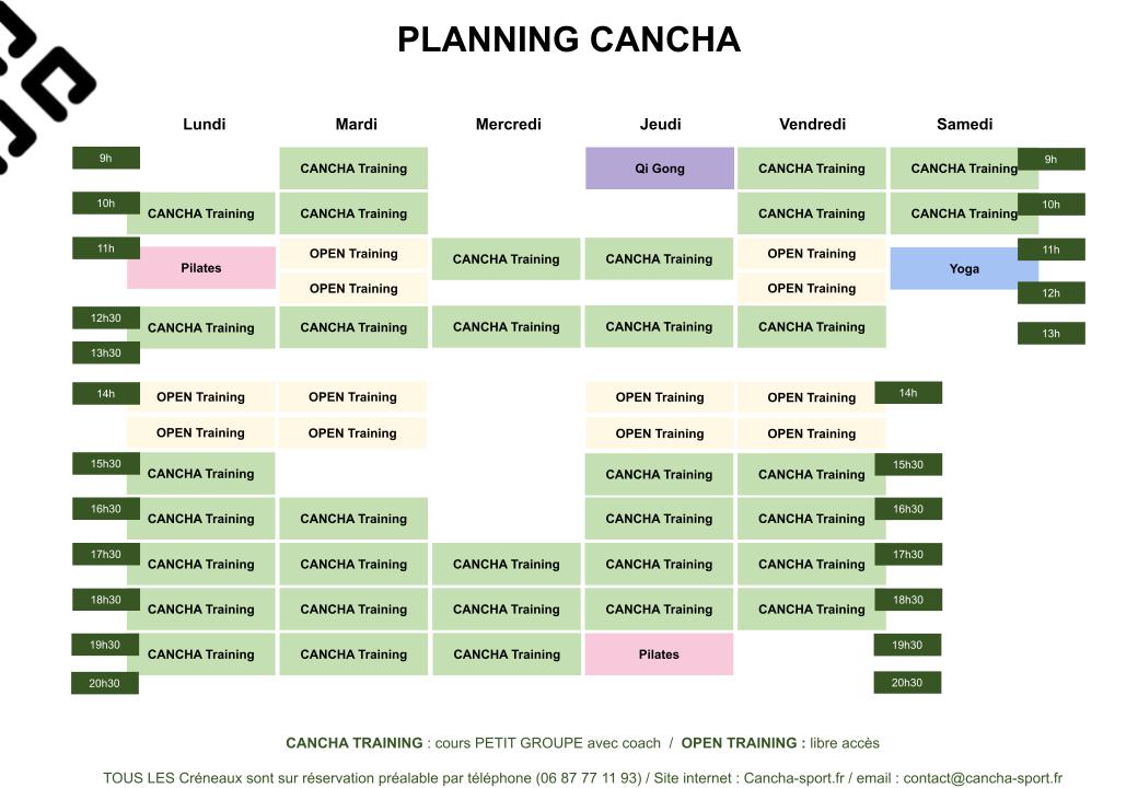 Planning cancha salle de sport au pays basque